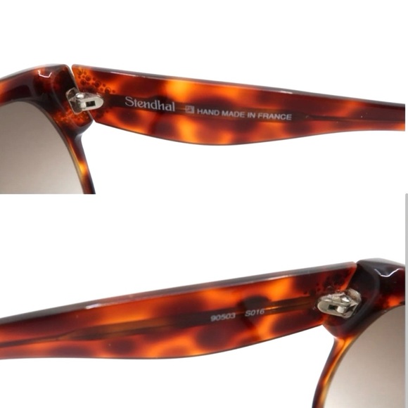 1990’s Stendhal Paris Oversized Sunglasses Tortoiseshell w/ Rhinestones, France - Picture 5 of 5